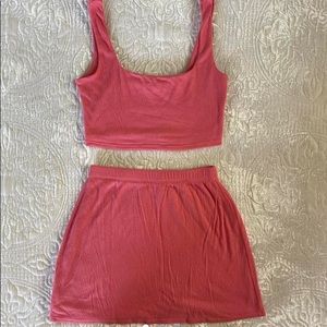 Reformation mini skirt set